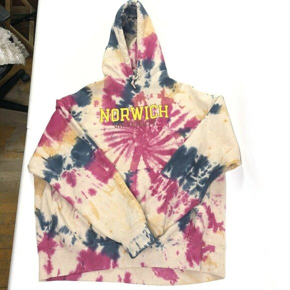 Champion Reverse Weave Norwich University Tie Dye Hooded Sweatshirt XL OOAK - Picture 9 of 10